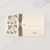 Mocha and Ivory Floral Placecards (Back)