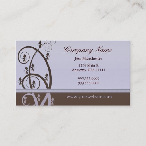 Mocha and Lilac Vine Business Card