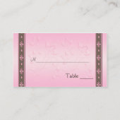 Mocha and Pink Floral Placecards (Back)