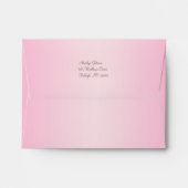 Mocha and Pink Return Address Envelope for RSVP (Back (Top Flap))
