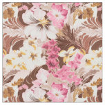 Mocha Blossom Delight Fabric