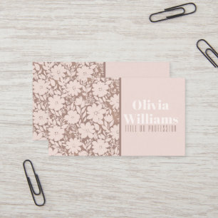 Mocha Blossom Elegance Business Card