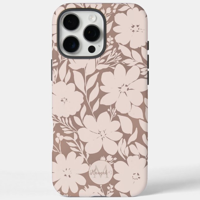 Mocha Blossom Elegance Case-Mate iPhone Case (Back)