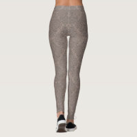 Plus Size Geometric Print High Waist Leggings - Mocha