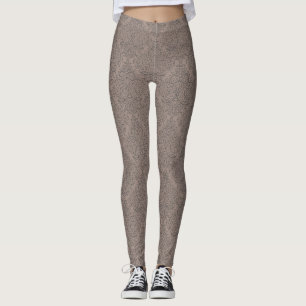 Mocha Brown Designer Women's Leggings