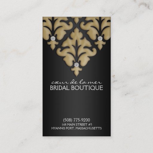 Customizable Mocha Brown Diamond Damask Appointment Cards Business Card