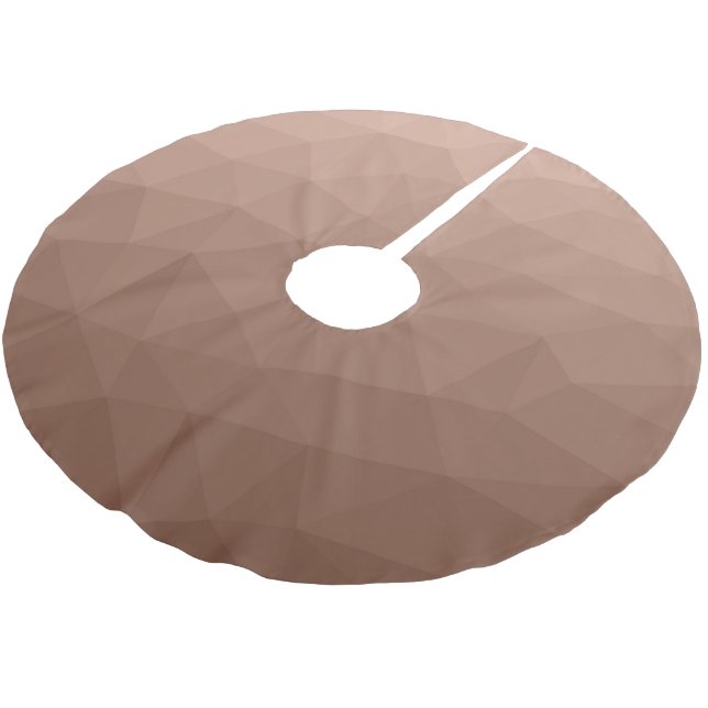 Mocha Brown geometric mesh modern pattern Brushed Polyester Tree Skirt (Angled)