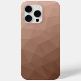 Mocha Brown geometric mesh modern pattern iPhone 15 Pro Max Case