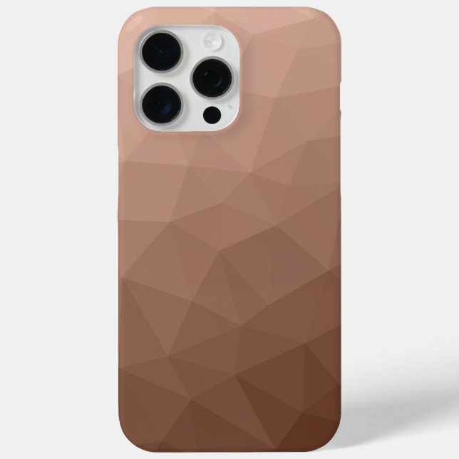 Mocha Brown geometric mesh modern pattern Case-Mate iPhone Case (Back)