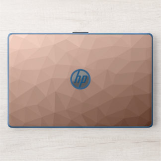 Mocha Brown geometric mesh modern pattern HP Laptop Skin