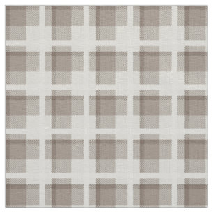 Mocha Brown Gingham buffalo plaid check  Fabric