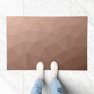 Mocha Brown gradient geometric mesh pattern Doormat