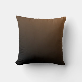 Mocha Brown Gradient Throw Pillow