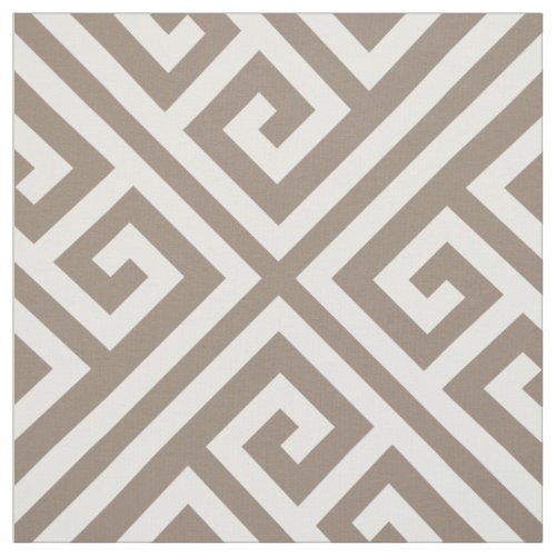 Mocha Brown Greek Key Large Scale Fabric