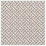 Mocha Brown Greek Key Pattern Fabric