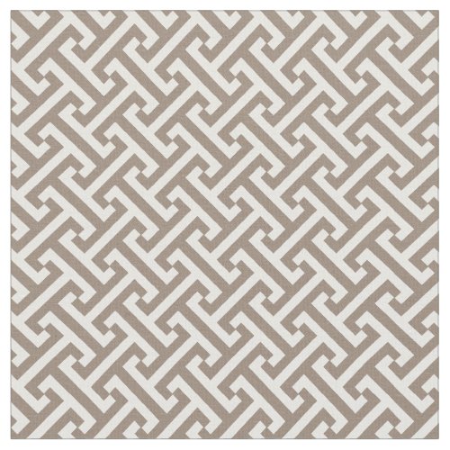 Mocha Brown Greek Key Pattern Fabric