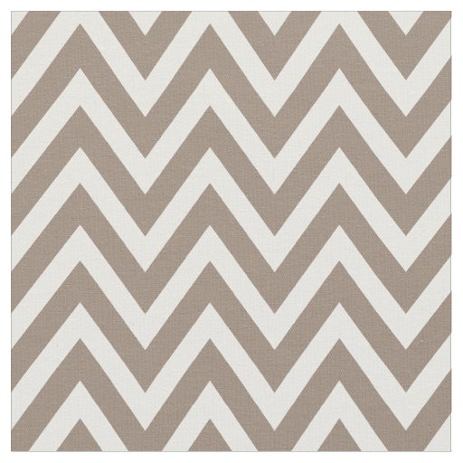 Mocha Brown Modern Chevron Stripes Fabric