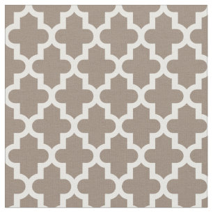 Mocha Brown Moroccan Print Fabric