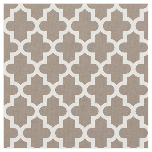 Mocha Brown Moroccan Print Fabric
