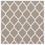 Mocha Brown Moroccan Quatrefoil Fabric