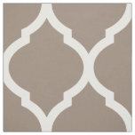 Mocha Brown Moroccan Quatrefoil Large Scale Fabric