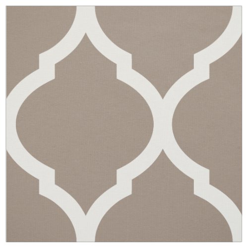 Mocha Brown Moroccan Quatrefoil Large Scale Fabric