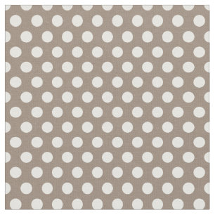 Mocha Brown Polka Dots Fabric