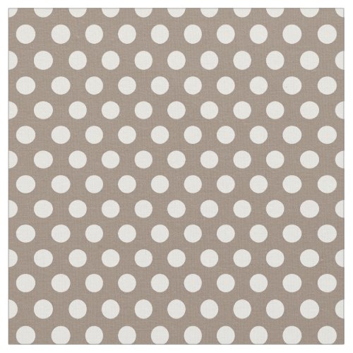 Mocha Brown Polka Dots Fabric