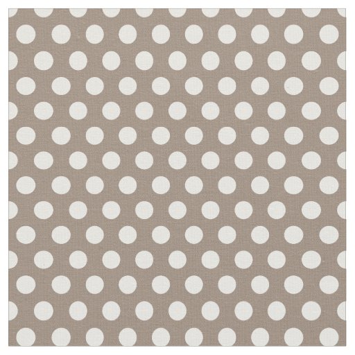 Mocha Brown Polka Dots Fabric