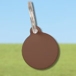 Mocha Brown Solid Color | Classic | Elegant Pet ID Tag<br><div class="desc">Mocha Brown Solid Color | Brown Shades | Classic | Elegant | Trendy | Stylish | Professional Design</div>