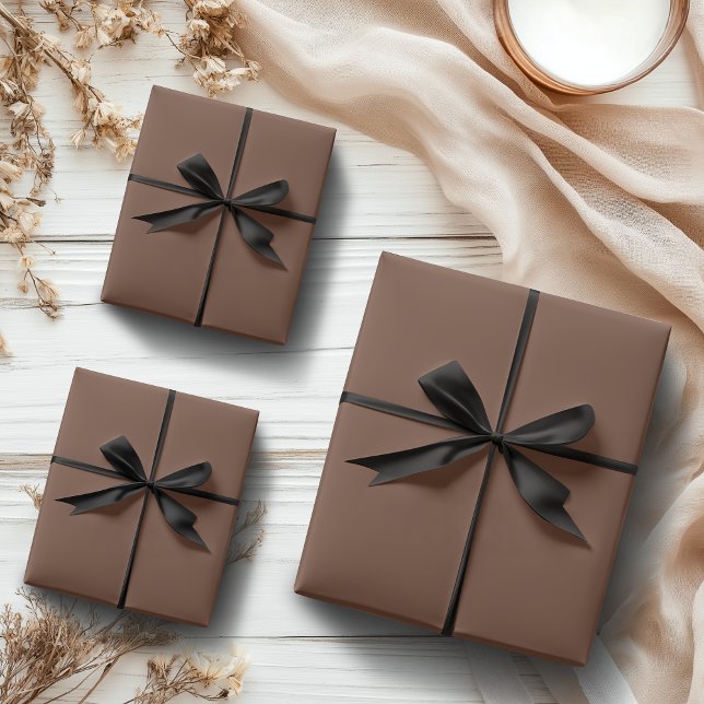 Mocha Brown Solid Color | Classic | Elegant Wrapping Paper Sheets (Creator Uploaded)