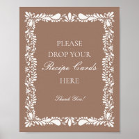 Mocha Brown Talavera Tile Share a Recipe Bridal
