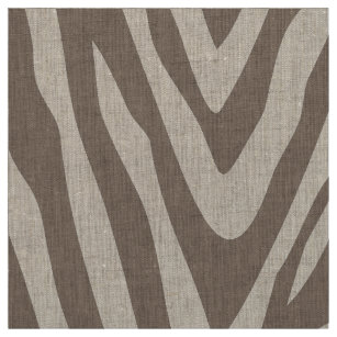 Mocha Brown Zebra Print Large Scale Fabric