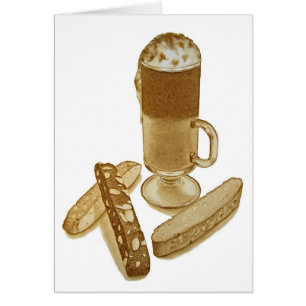 Mocha Coffee and Biscotti