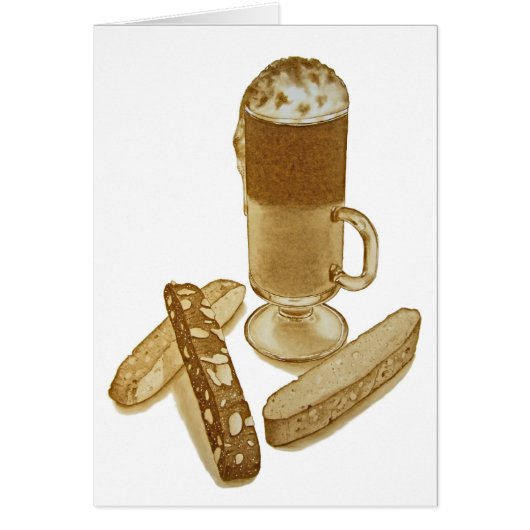 Mocha Coffee and Biscotti Cards (Front)