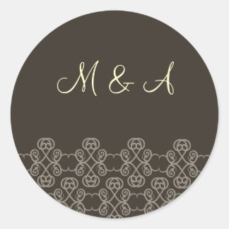 mocha damask stickers