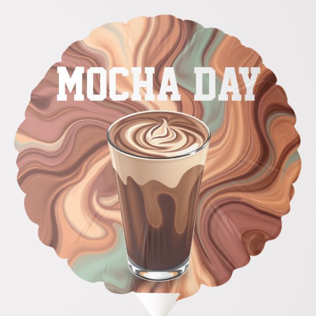 Mocha Day Medium Air-Filled Balloon (Front)
