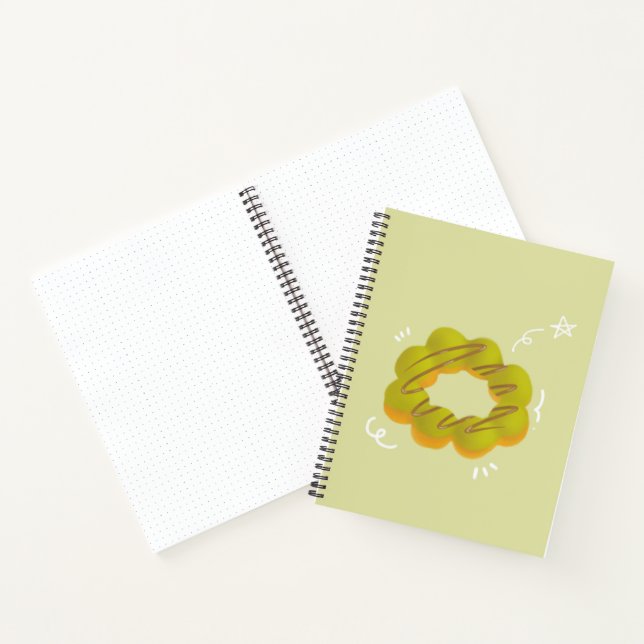 Mocha doughnut Spiral Notebook (Inside)