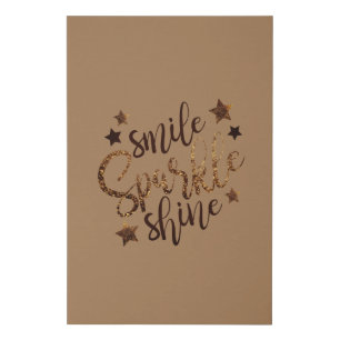 Mocha Glitter, Sparkle, Shine Faux Canvas Print