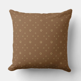 Mocha | Golden Zinnia Sun Throw Pillow