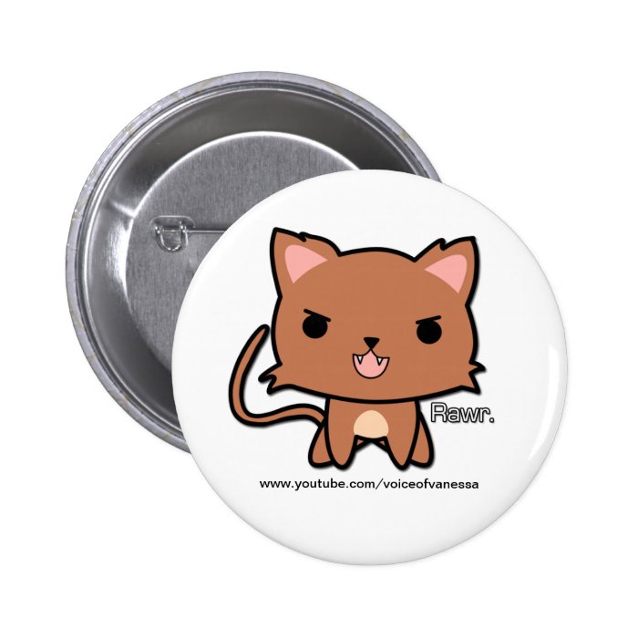 Mocha Kitty "Rawr" Button