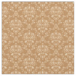 Mocha Latte Brown Damask Fabric