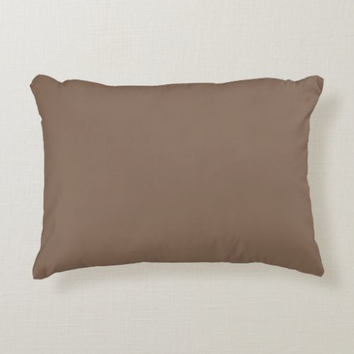 Mocha Latte Brown Earthy Neutral Solid Color Accent Pillow
