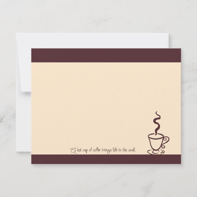 Mocha Life to the Soul Coffee Cup Note Cards (Front)