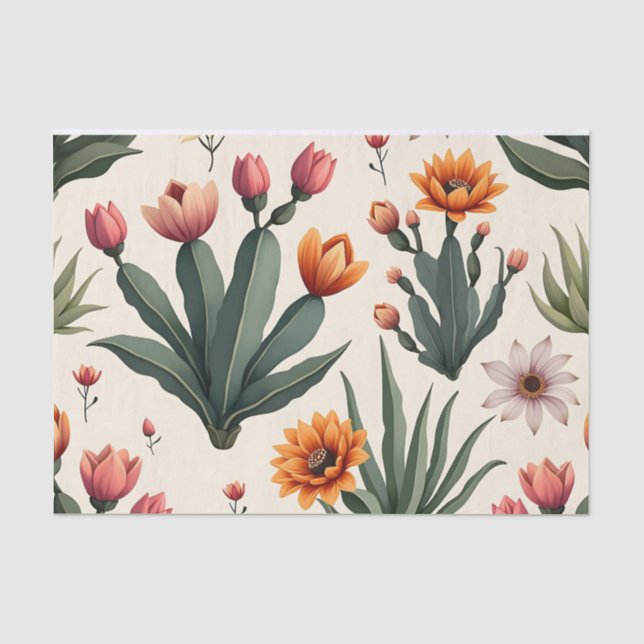 Mocha Magic: Chic Coffee-Themed Wrapping Tissue Paper (Front)