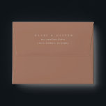 Mocha Mousse Boho Photo Wedding Modern Envelope<br><div class="desc">Beautiful Mocha Mousse boho,  simple,  elegant,  minimalist envelope. Fully customizable.</div>