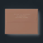 Mocha Mousse Boho Photo Wedding Modern Envelope<br><div class="desc">Beautiful Mocha Mousse boho,  simple,  elegant,  minimalist envelope. Fully customizable.</div>