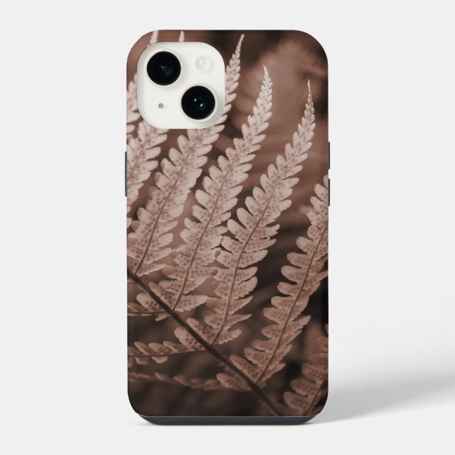 Mocha Mousse Botanic Foliage Iphone Case (Back)