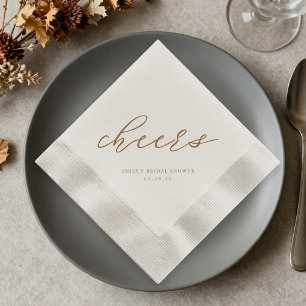 Mocha Mousse Bridal Shower Napkins