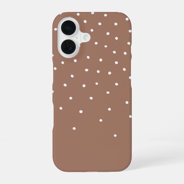Mocha Mousse Brown Tiny Polka Dot 2025 Iphone Case (Back)